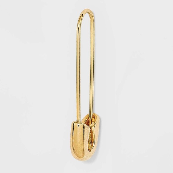 SUGARFIX by Baublebar: Gold Safety Pin Threader Earrings - Picture 2 of 2